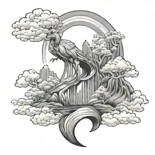 Rainbow Bridge tattoo design idea