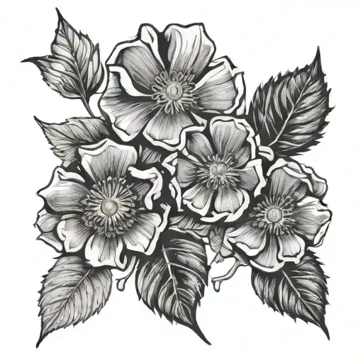 stone roses tattoo design idea