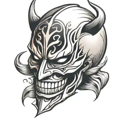 Ichigo Hollow Mask tattoo design idea
