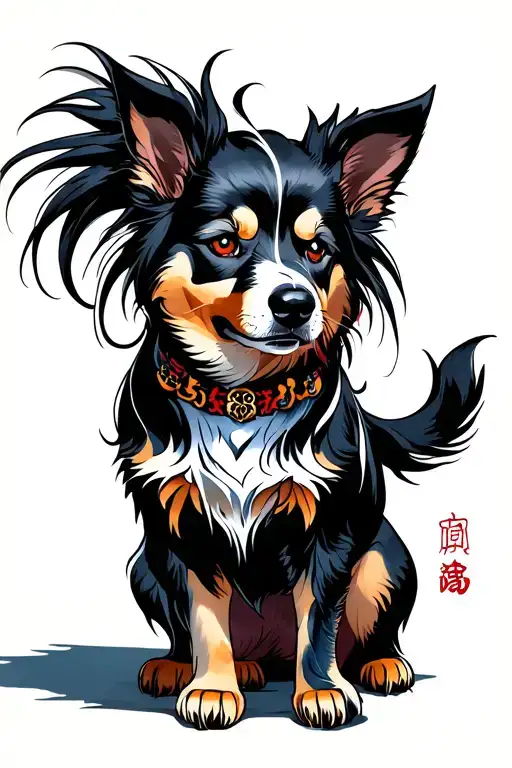 sesshomaru dog form tattoo design idea