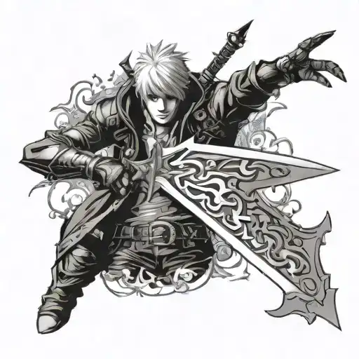 devil may cry nero sword tattoo design idea