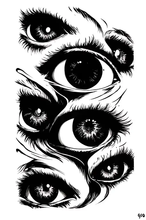 Gojo six eyes tattoo design idea