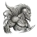 On Triceps tattoo design idea