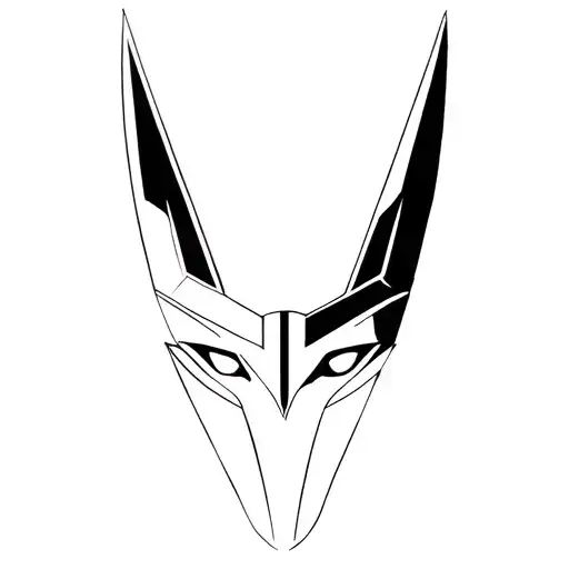anubis head on the anhk cross tattoo design idea