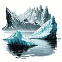 Glacier lagoon tattoo design idea