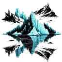 Glacier lagoon tattoo design idea