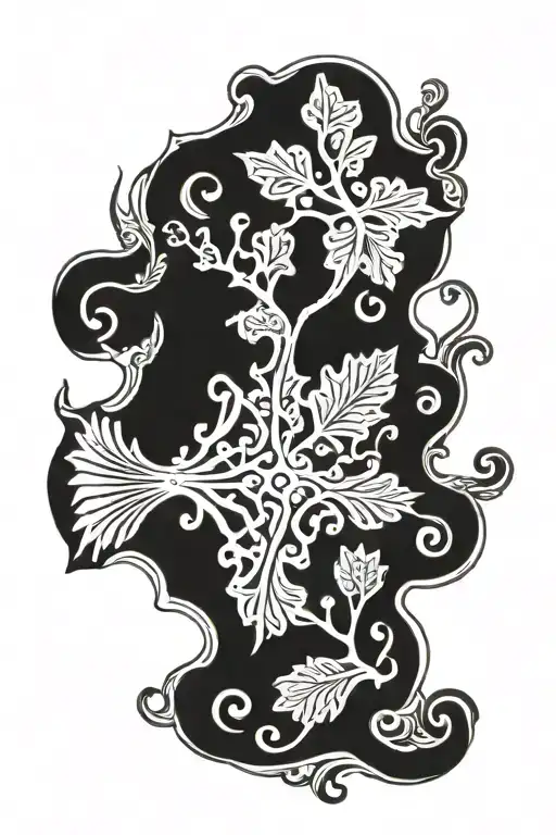 Brittany algae tattoo design idea