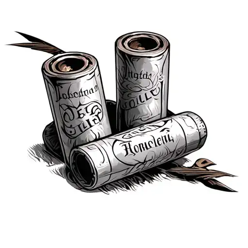 Russian Roulette cylinder tattoo design idea