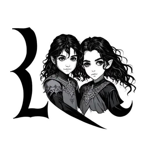 Loki's children tattoo design idea