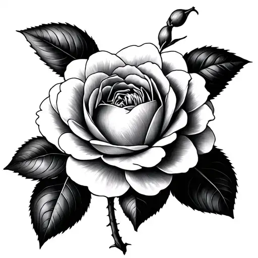 Camellia tattoo design idea