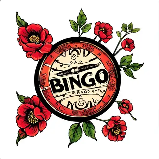 Bingo 1950s tattoo design idea