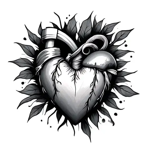 3 26 heart tattoo design idea