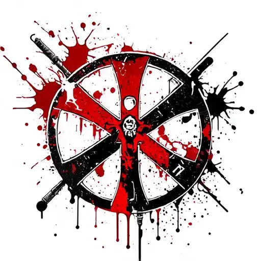 Resident Evil Umbrella Corporation logo incorporated tattoo design idea