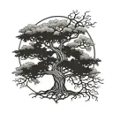 Yggdrasil tree tattoo design idea