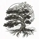 Yggdrasil tree tattoo design idea