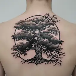 Yggdrasil tree tattoo design idea