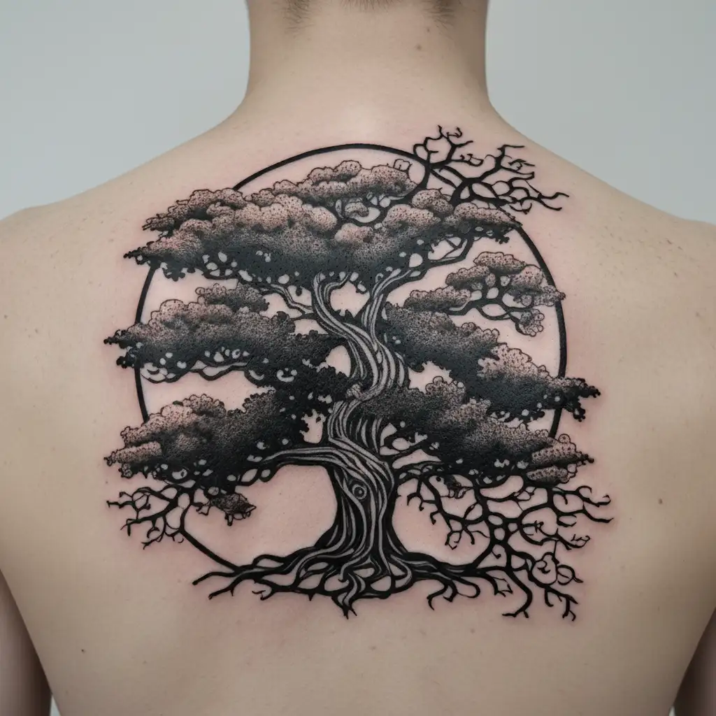 Yggdrasil tree tattoo design idea