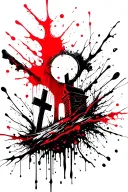 graveyard scene tattoo design idea