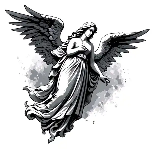 Angel Tombstone tattoo design idea