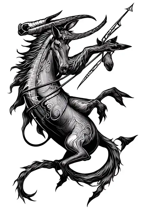 Sagittarius sign tattoo design idea