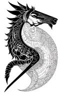 Sagittarius sign tattoo design idea