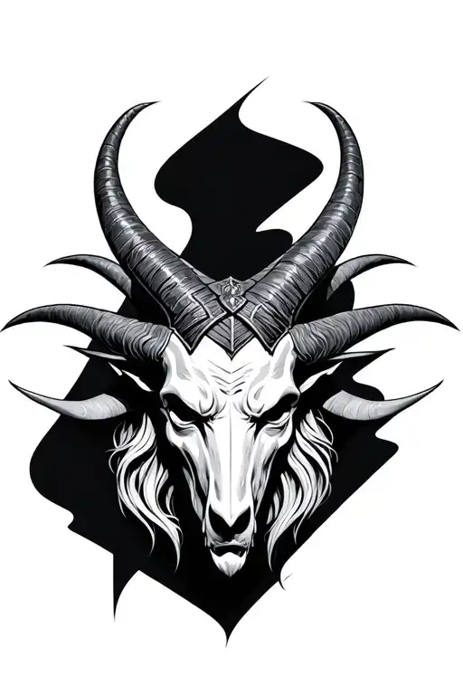 head of baphomet. tattoo design idea