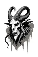 head of baphomet. tattoo design idea