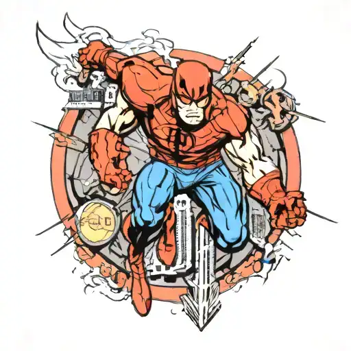 daredevil marvel comics tattoo design idea