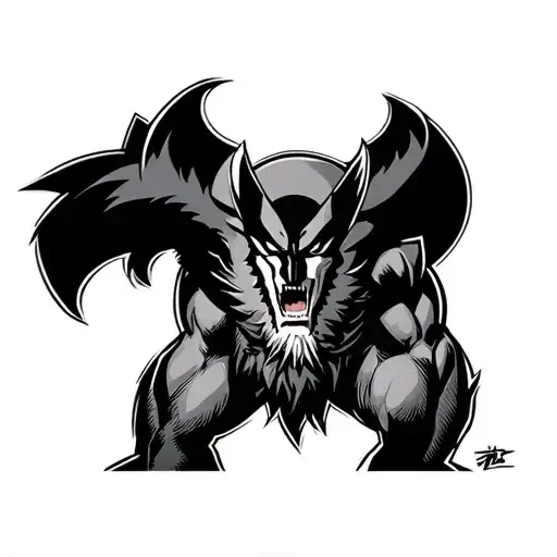 Michigan logo and a wolverine X men tattoo design idea