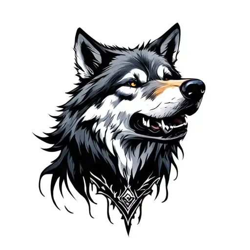 sigma lone wolf tattoo design idea