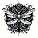 Celtic Dragonfly tattoo design idea