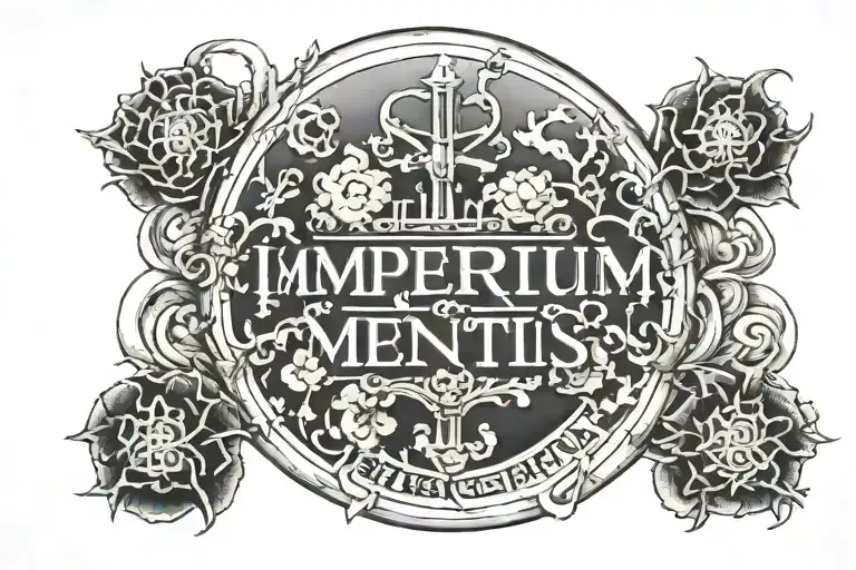 Imperium Mentis in Latin if translated come: Imperium: power, dominion, authority, control. Mentis: genitive di mens (m tattoo design idea