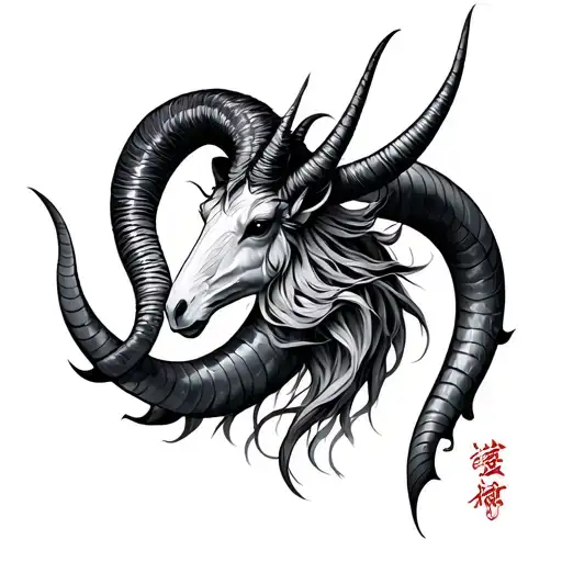 Capricorn Japanese tattoo design idea