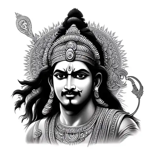 Hanuman Gada tattoo design idea