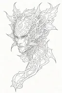 Gojo Satoru Hollow Purple tattoo design idea