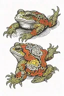 Toad as a samauri tattoo design idea