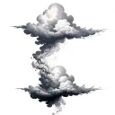 Coverup Clouds and Smoke tattoo design idea