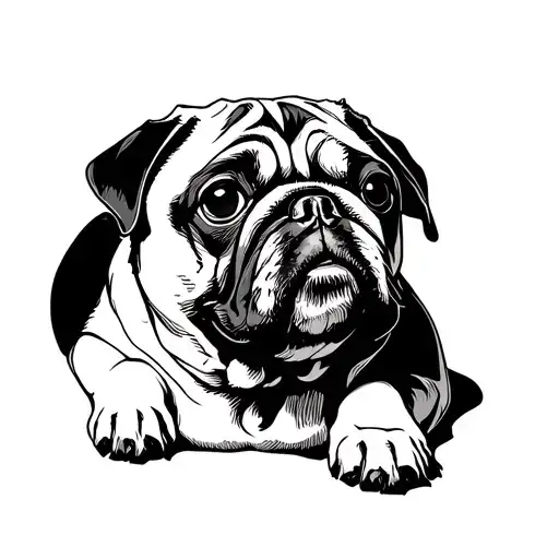 Pug Carlino tattoo design idea