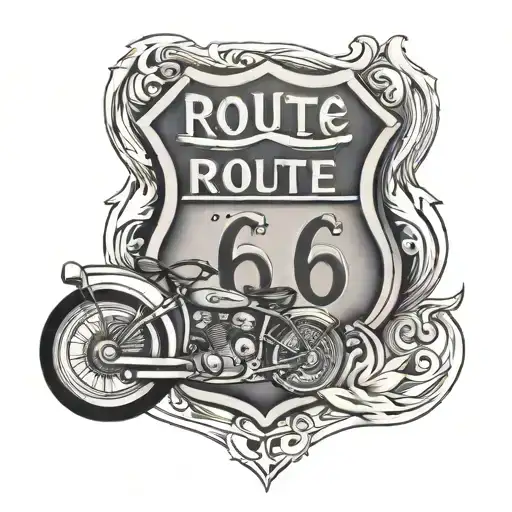 Route 66 tattoo design idea