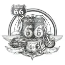Route 66 tattoo design idea