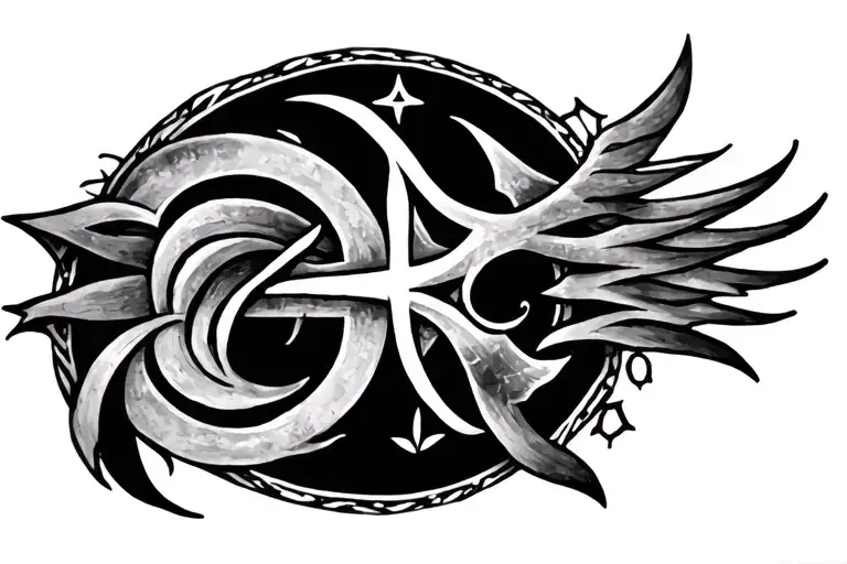 Baltic Paganism Symbols tattoo design idea