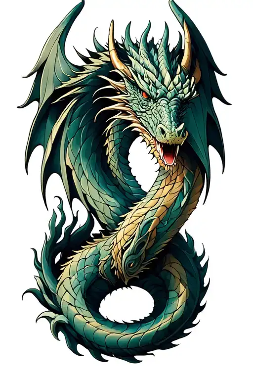 Celtic dragon tattoo design idea