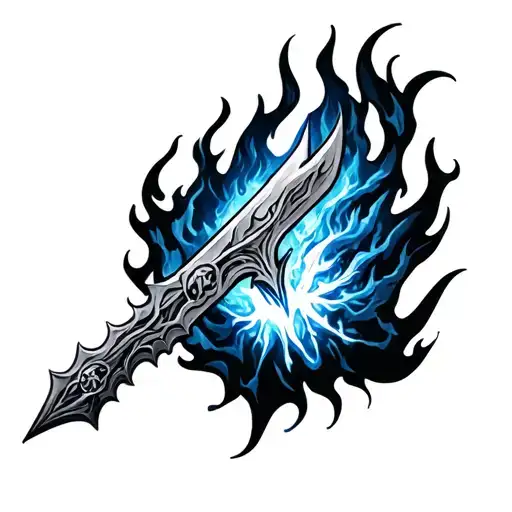 Frostmourne Blue Fire tattoo design idea