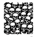 lots of skulls arm sleeve undertaker tattoo design idea