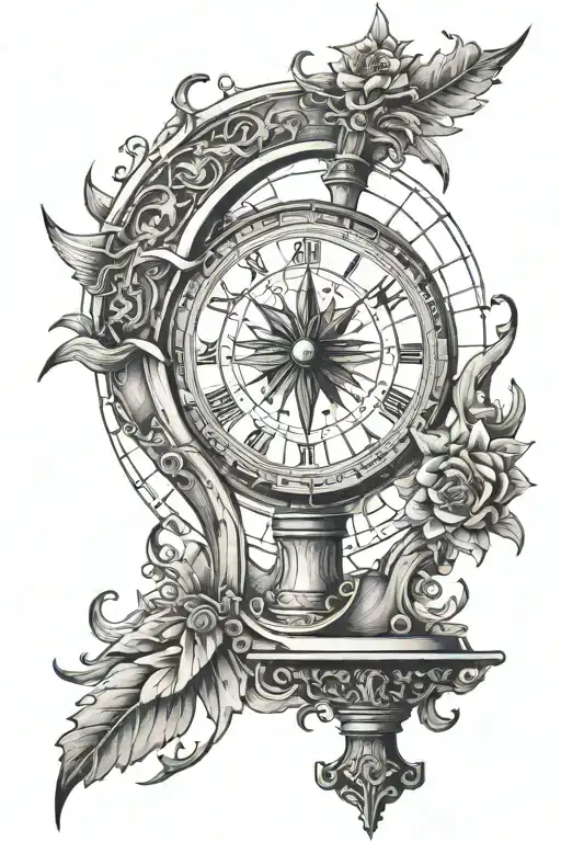 SUNDIAL tattoo design idea