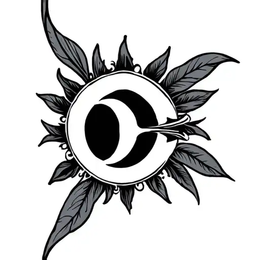 fine line spur tattoo design idea