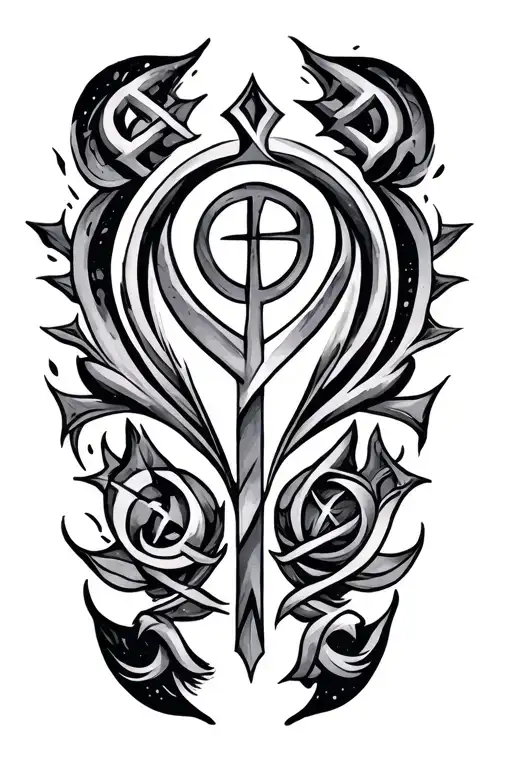 Nordic runes tattoo design idea