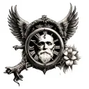 father time tattoo design idea