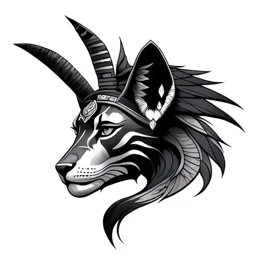 Sekhmet tattoo design idea