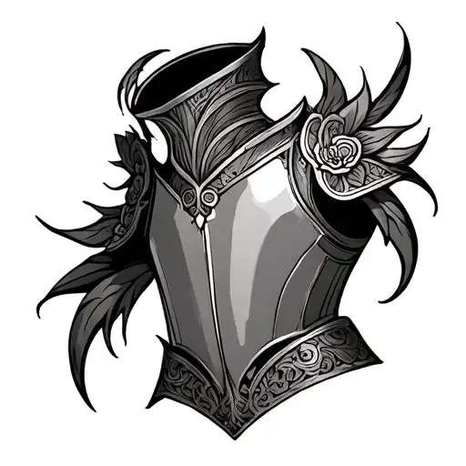 Breastplate tattoo design idea